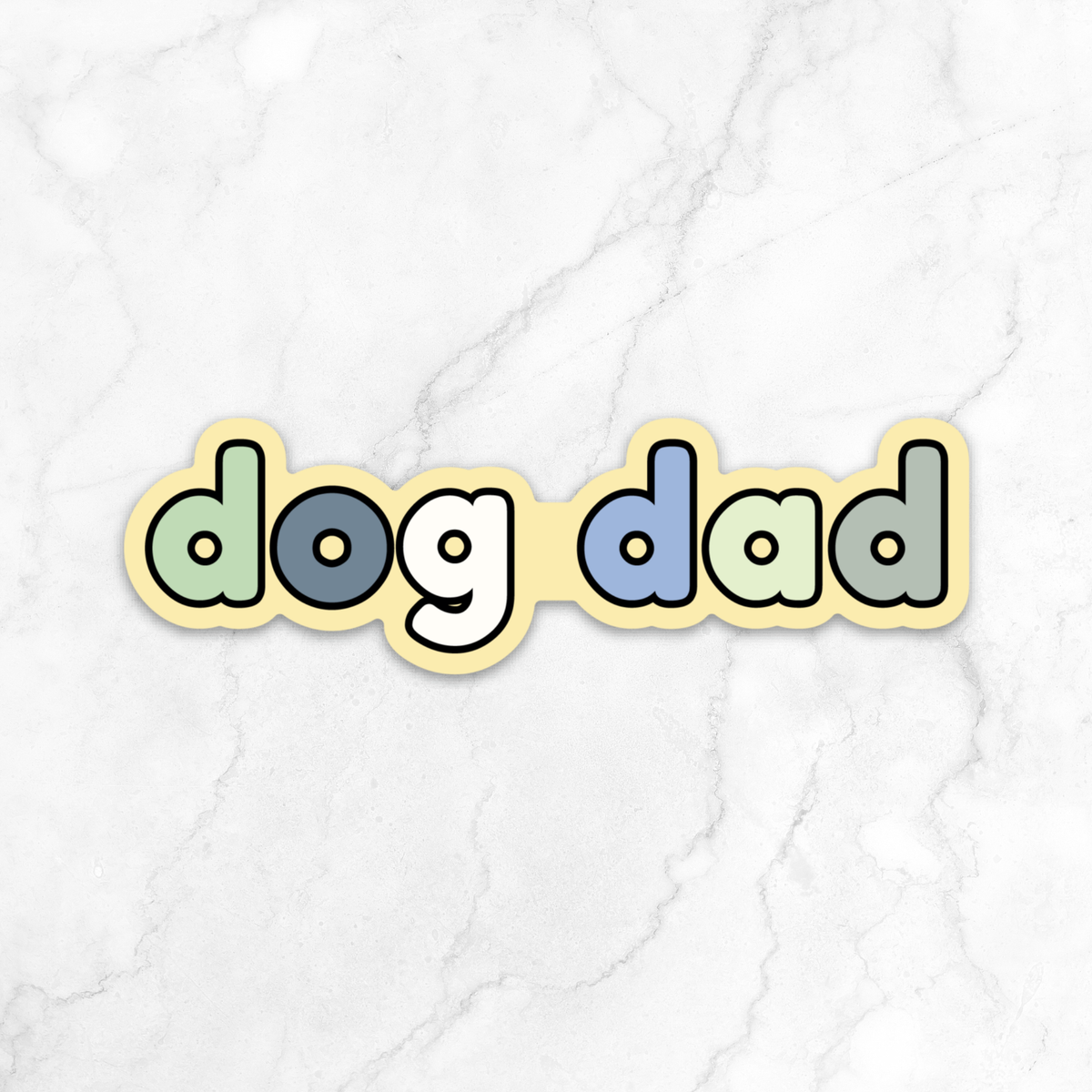 Autocollant en vinyle arc-en-ciel Dog Dad