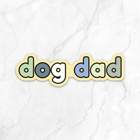 Autocollant en vinyle arc-en-ciel Dog Dad