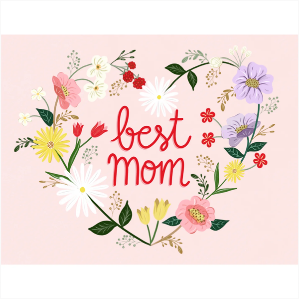 Best Mom Illustrated Mother's Day Card
