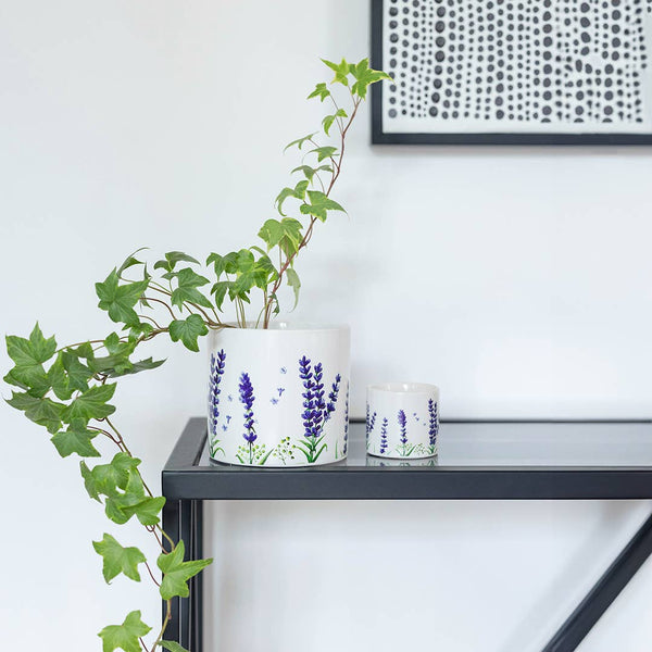 Ceramic Flower Pot, Lavender, Set of 2