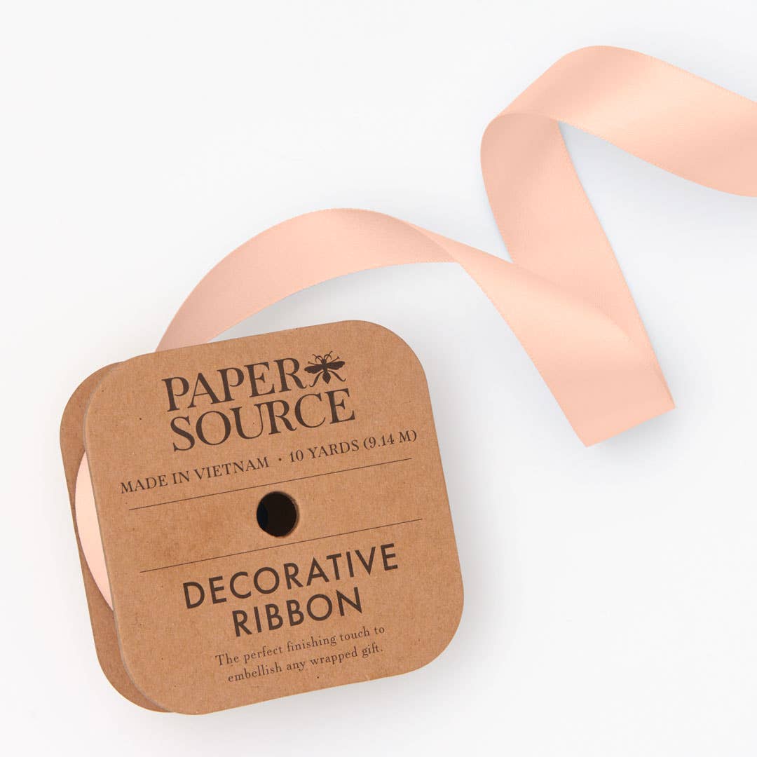 Satin Ribbon 1" Width: Blush
