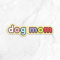 Autocollant en vinyle arc-en-ciel Dog Mom