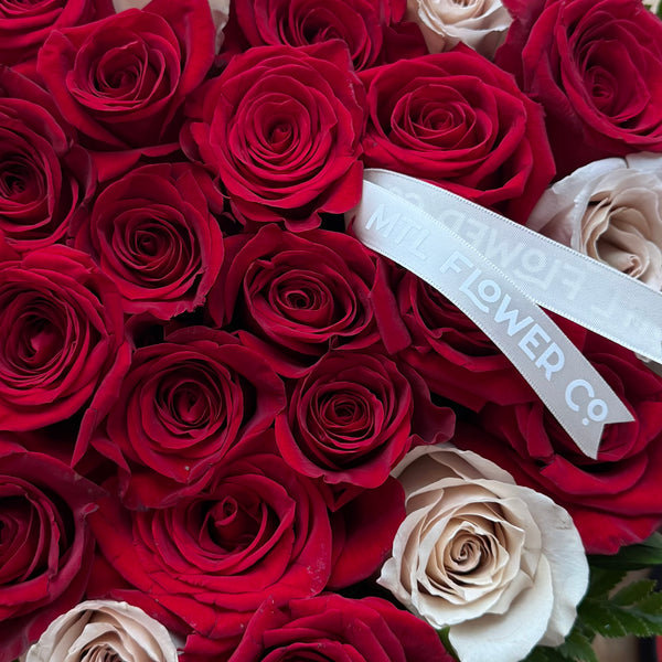 The Josephine - Two Dozen Roses in a Heart-Shaped Box