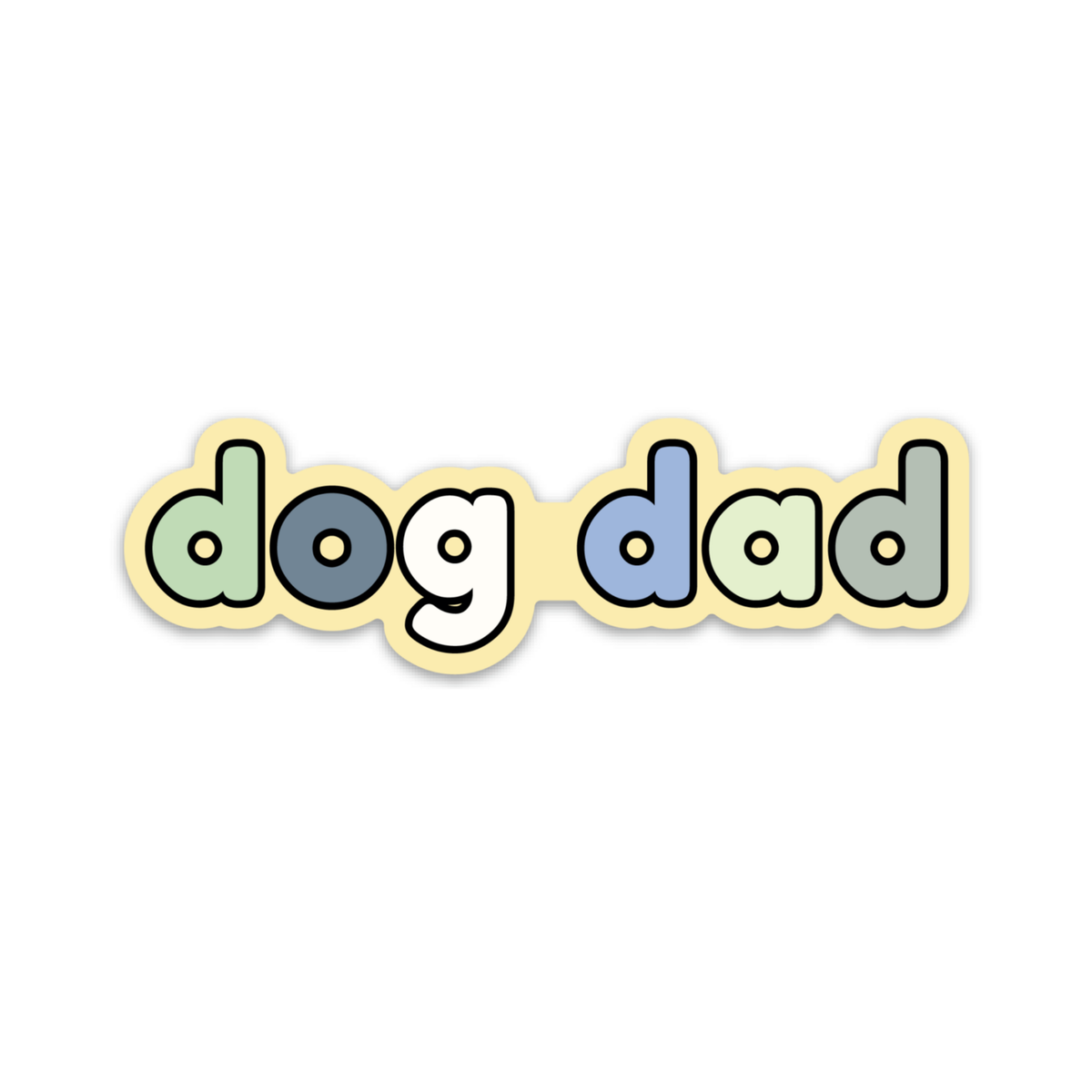 Autocollant en vinyle arc-en-ciel Dog Dad