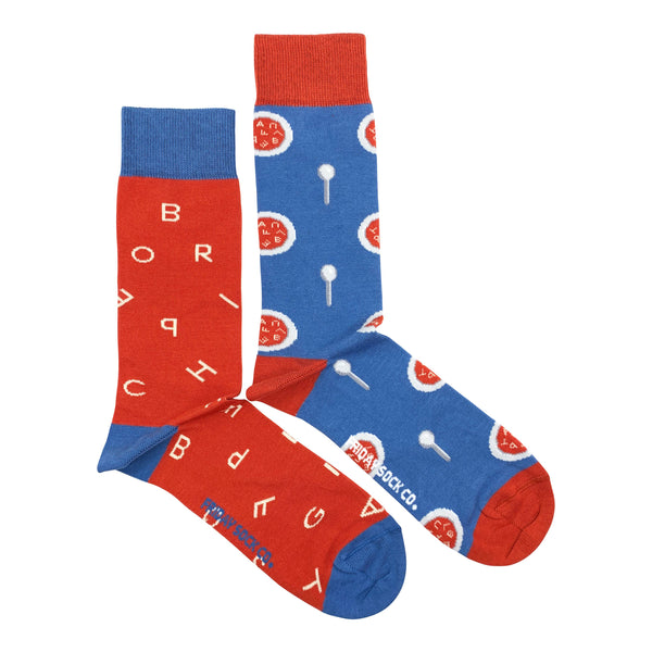 Men's Socks | Alphabet Soup | Canned Socks | Mismatched: Men's 7 - 12