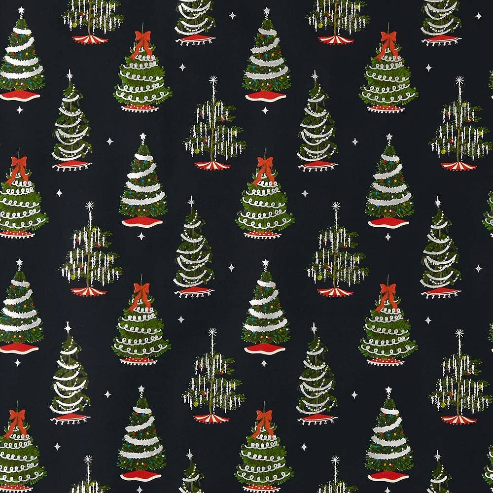 Tinsel Tree Christmas Stone Wrapping Paper