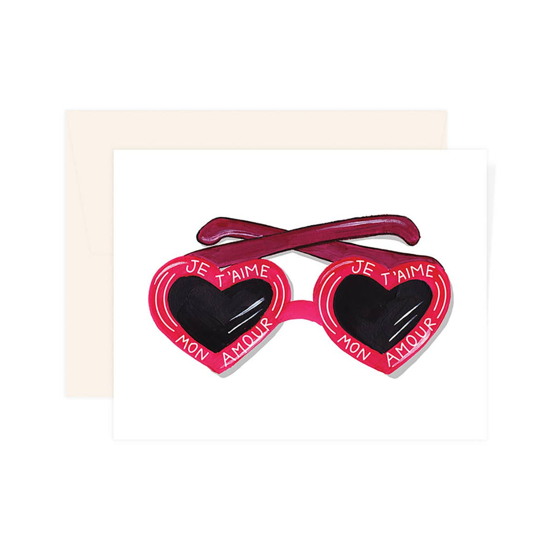 Je T'aime Mon Amour Sunglasses Card