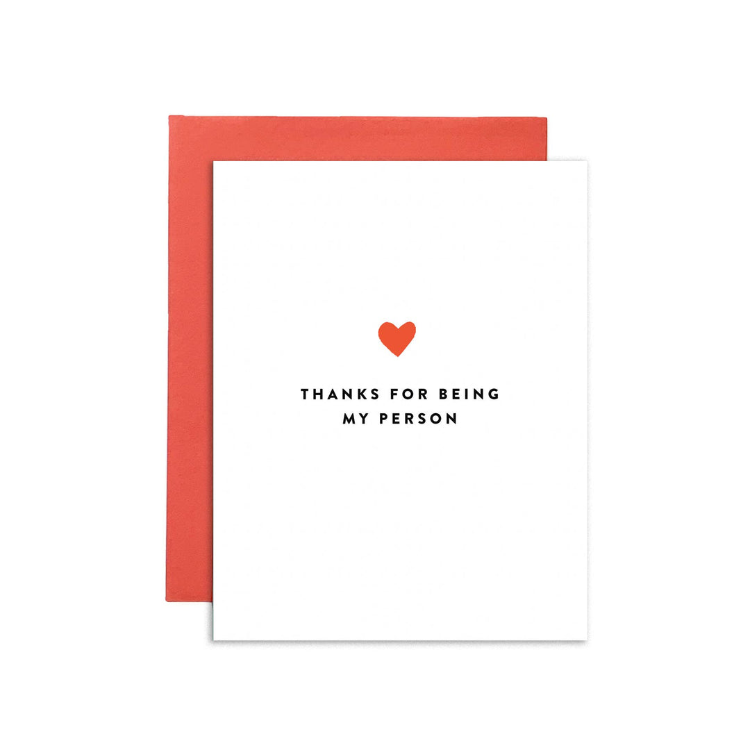 Carte simple de remerciement pour 
"Etre ma personne" 