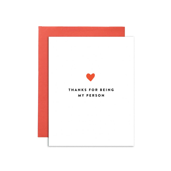 Carte simple de remerciement pour 
"Etre ma personne" 