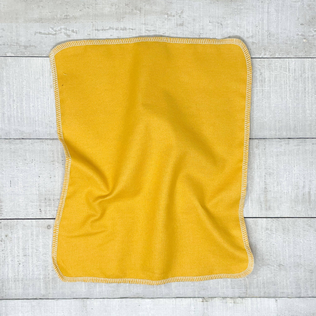 Organic Reusable Paper Towels - Mustard Yellow