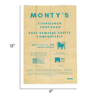 Refillable Countertop Crate | Cornstarch Dog Poop Bags: Regular Size - 15 Bags per Roll - 23 x 33cm Bag Size / Refillable Crate + 112 Rolls