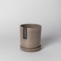 7" & 4" Signature Planters & Saucer | Earth Tones: White Stone / 4" Only