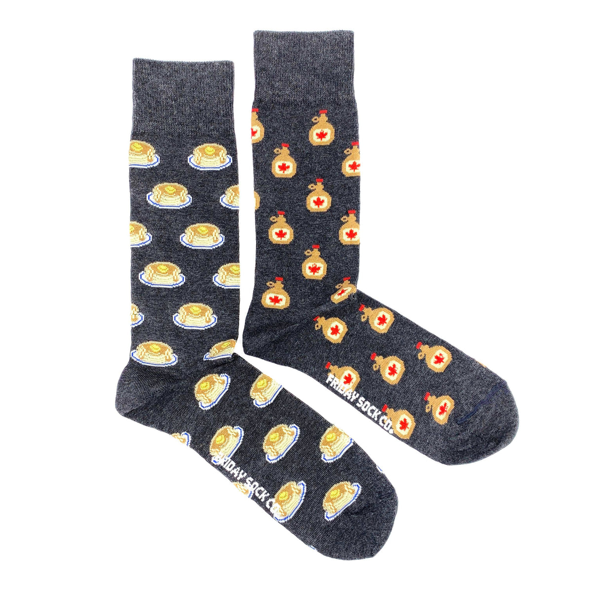 Men’s Socks | Pancakes & Maple Syrup | Canadian Breakfast: Men's 7 - 12