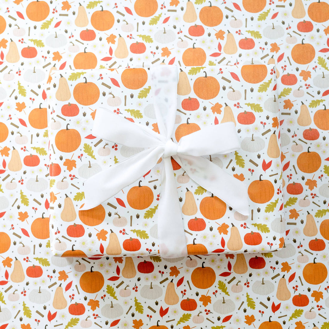 Pumpkin Pattern Wrapping Paper Continuous Roll