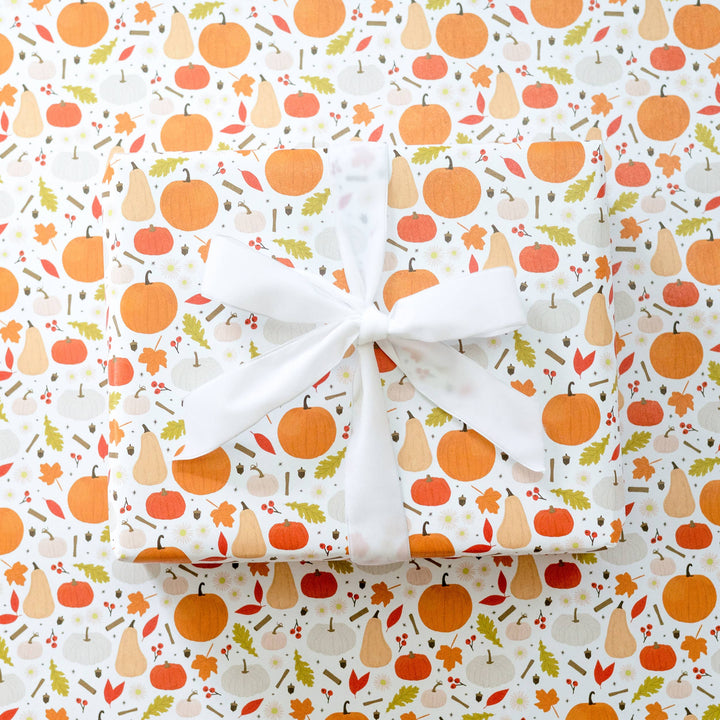 Pumpkin Pattern Wrapping Paper Continuous Roll