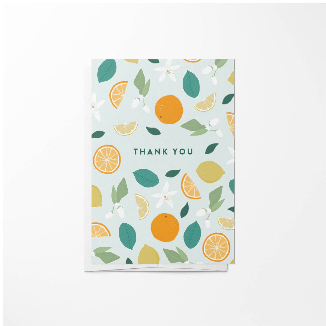 Citrus & Floral Thank You Mini Enclosure Card