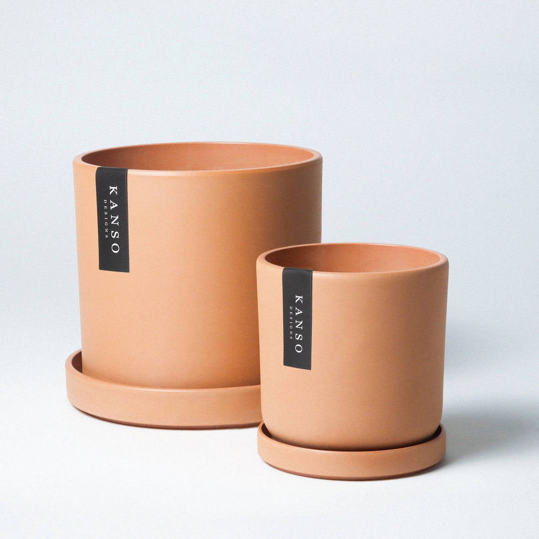 7" & 4" Mustard Seed & Dusted Clay Planters & Saucers : Dusted Clay / 4" Only