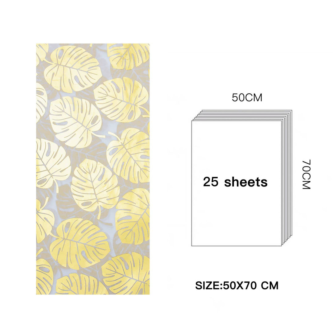 Papier de soie Jungle Monstera 20" x 30" - 24 feuilles