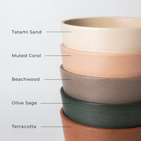 7" Tapered Signature Planter Pot & Saucer Set | Earth Tones: Muted Coral