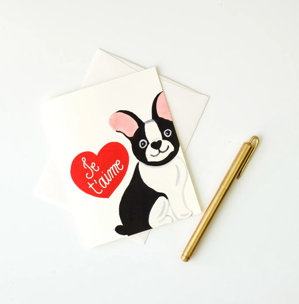 Je t'aime Frenchie Card