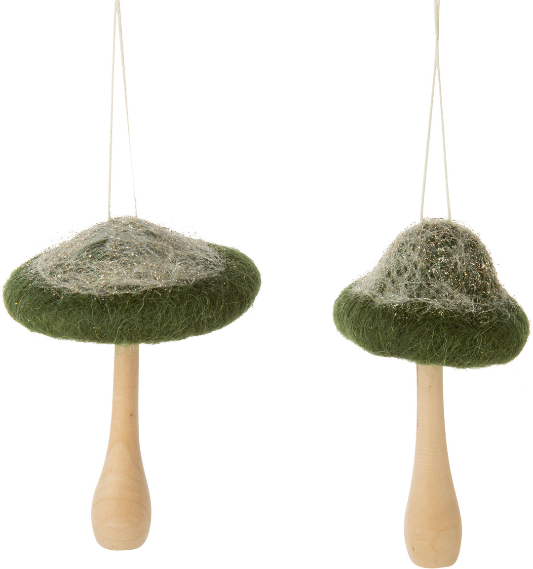 Dark green felt top mushroom