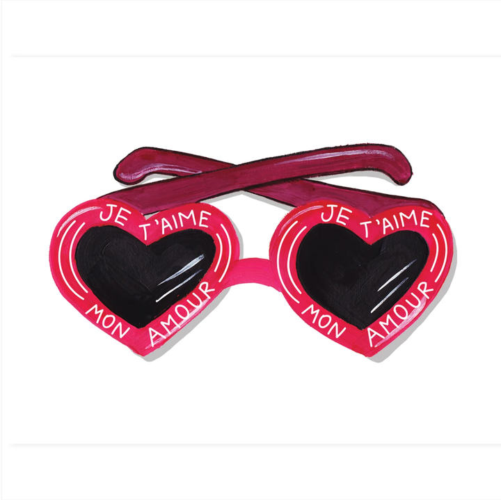 Je T'aime Mon Amour Sunglasses Card