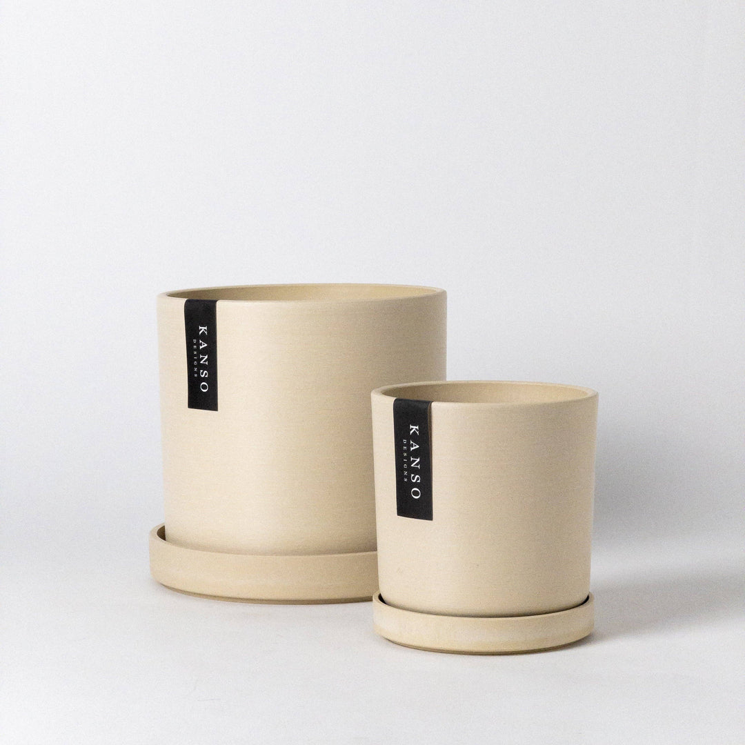 7" & 4" Signature Planters & Saucer | Earth Tones: Blue / 4" Only