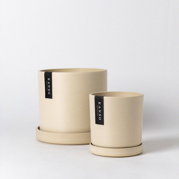 7" & 4" Signature Planters & Saucer | Earth Tones: Blue / 4" Only