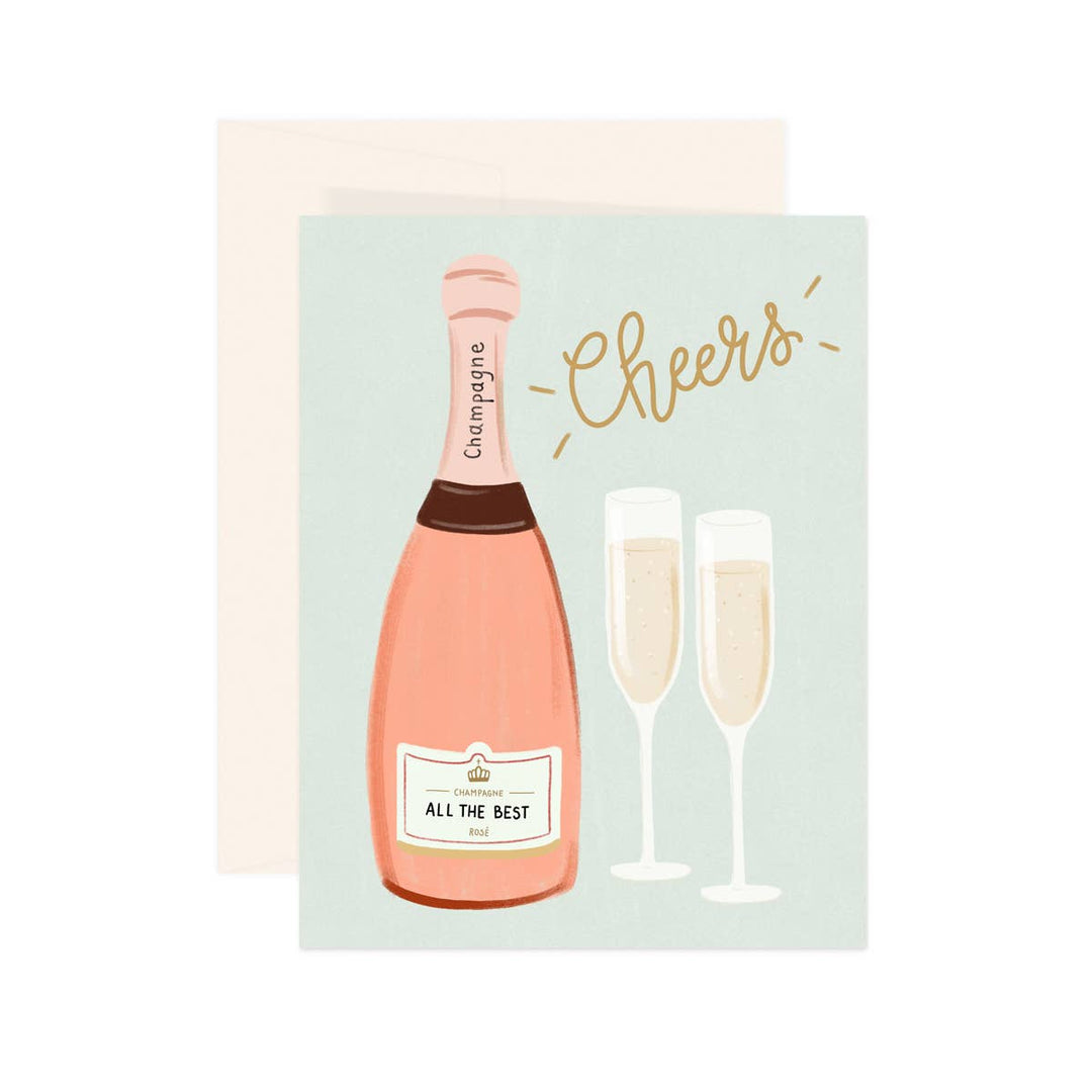 Cheers Champagne Congratulations Card