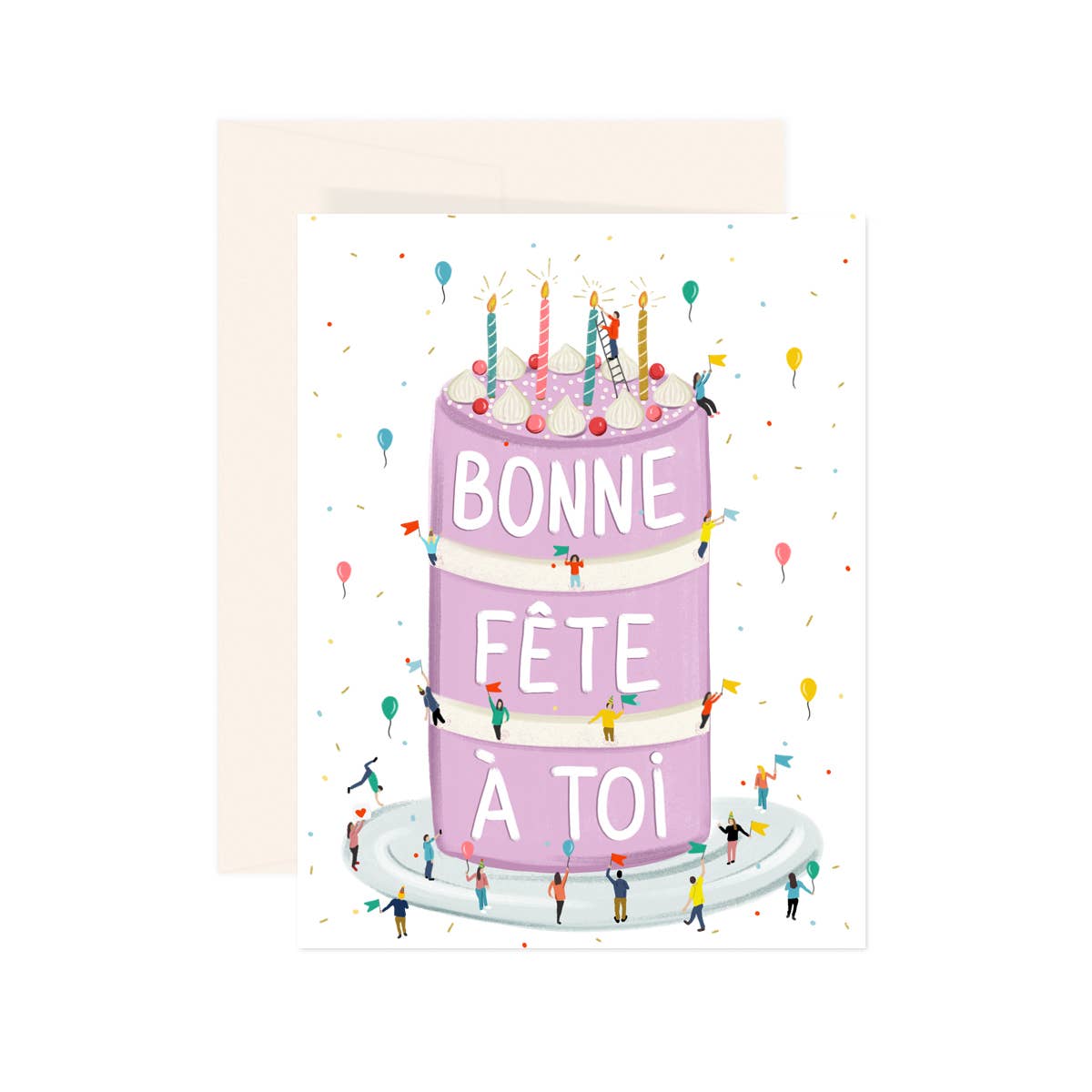 Bonne Fete Cake Card