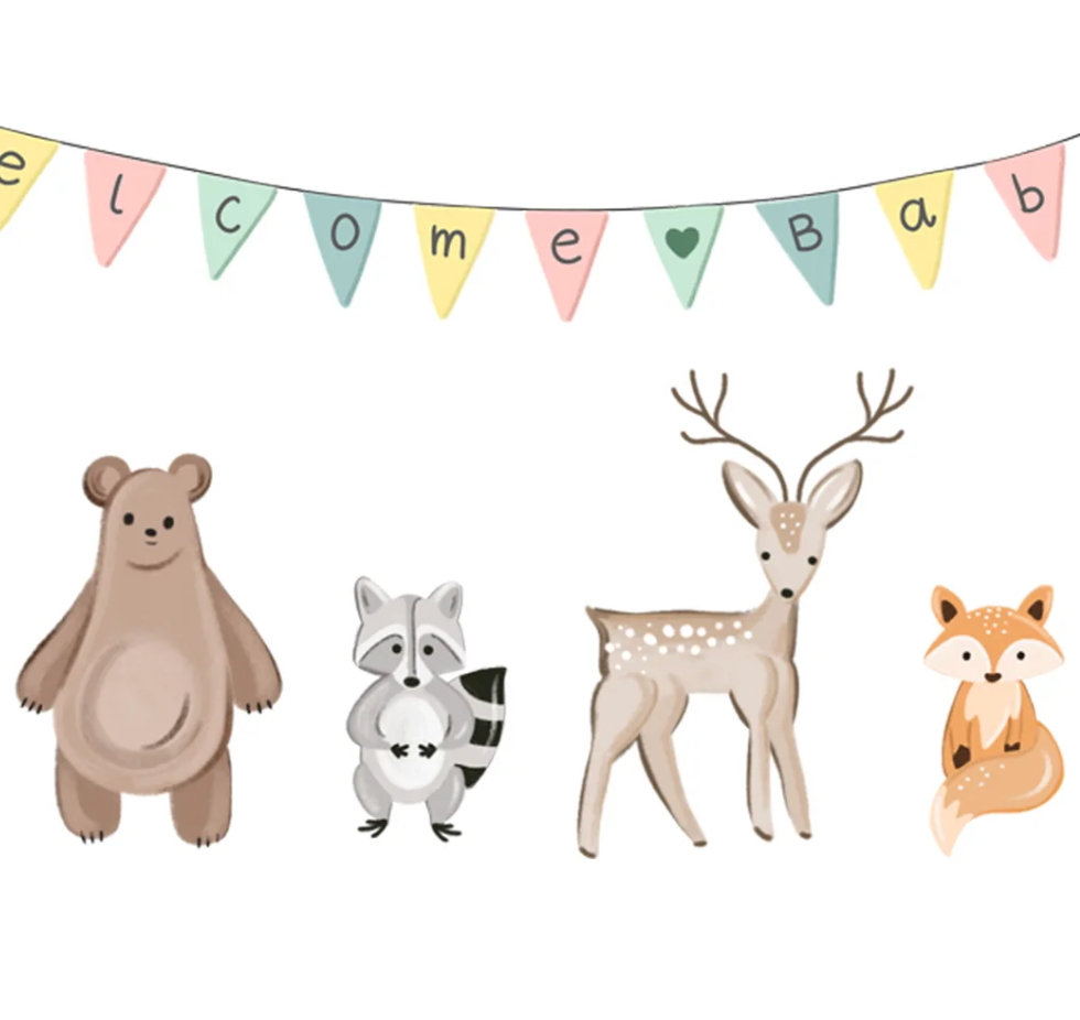 Animals Welcome Baby Card
