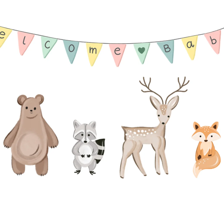 Animals Welcome Baby Card