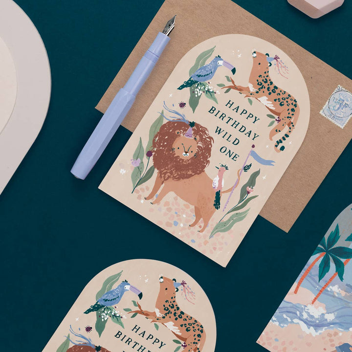 Cartes d'anniversaire Wild One | Cartes d'animaux | Cartes d'anniversaire pour enfants