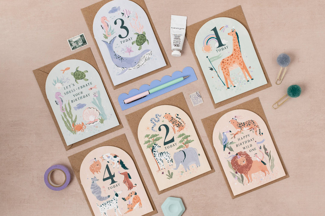 Cartes d'anniversaire Wild One | Cartes d'animaux | Cartes d'anniversaire pour enfants