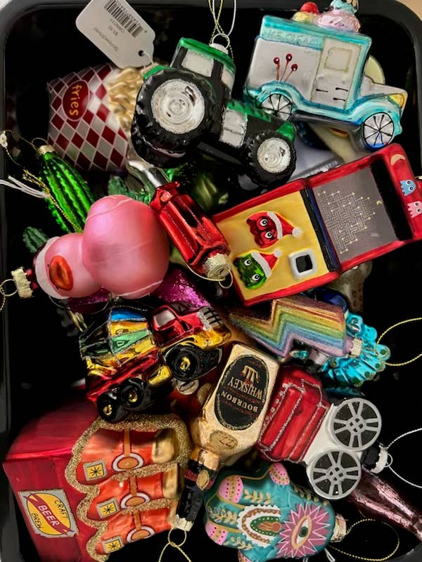 Christmas Ornament Hand Painted Pink Sprinkles Donut