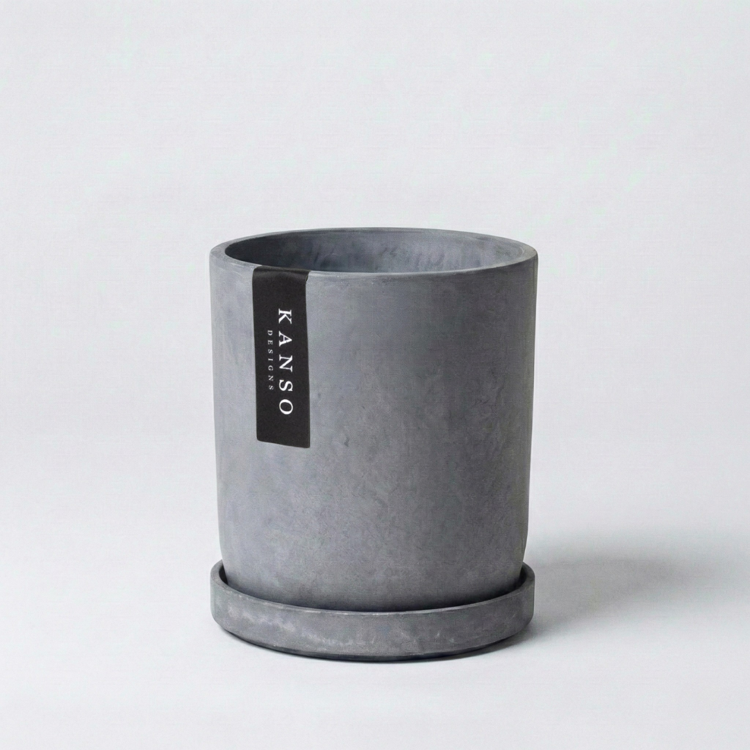 7" & 4" Signature Planters & Saucer - 2PCS | Earth Colorways: Arctic Stone / 7" & 4" | Two Set Combo