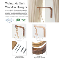 Walnut & Birch Wall Hanger: Birch