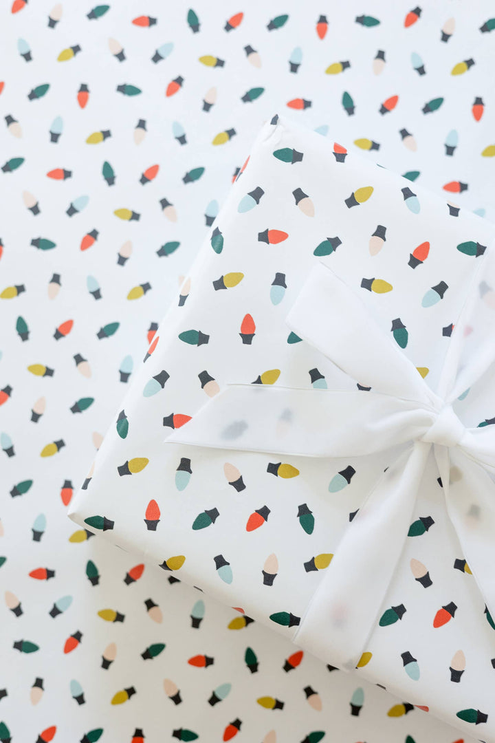 Rouleau de papier cadeau - motifs lumières de Noël