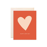 Happy Love Day Big Pink and Red Heart Card, Valentine's Day