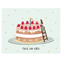 Fais un Voeu Cake - Greeting Card