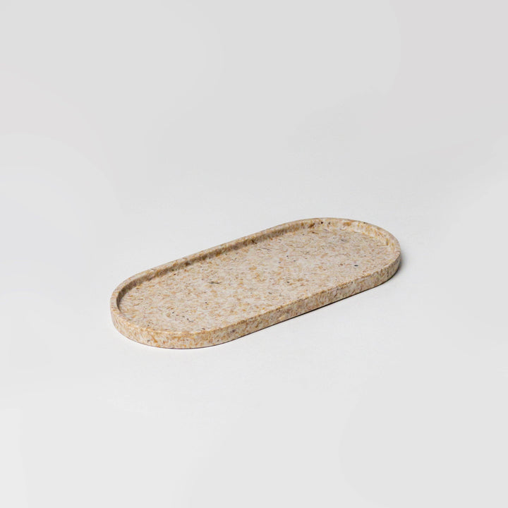 8.5” Upcycled Oval Decor Trays: Bamboo Fibre Dusty Pink