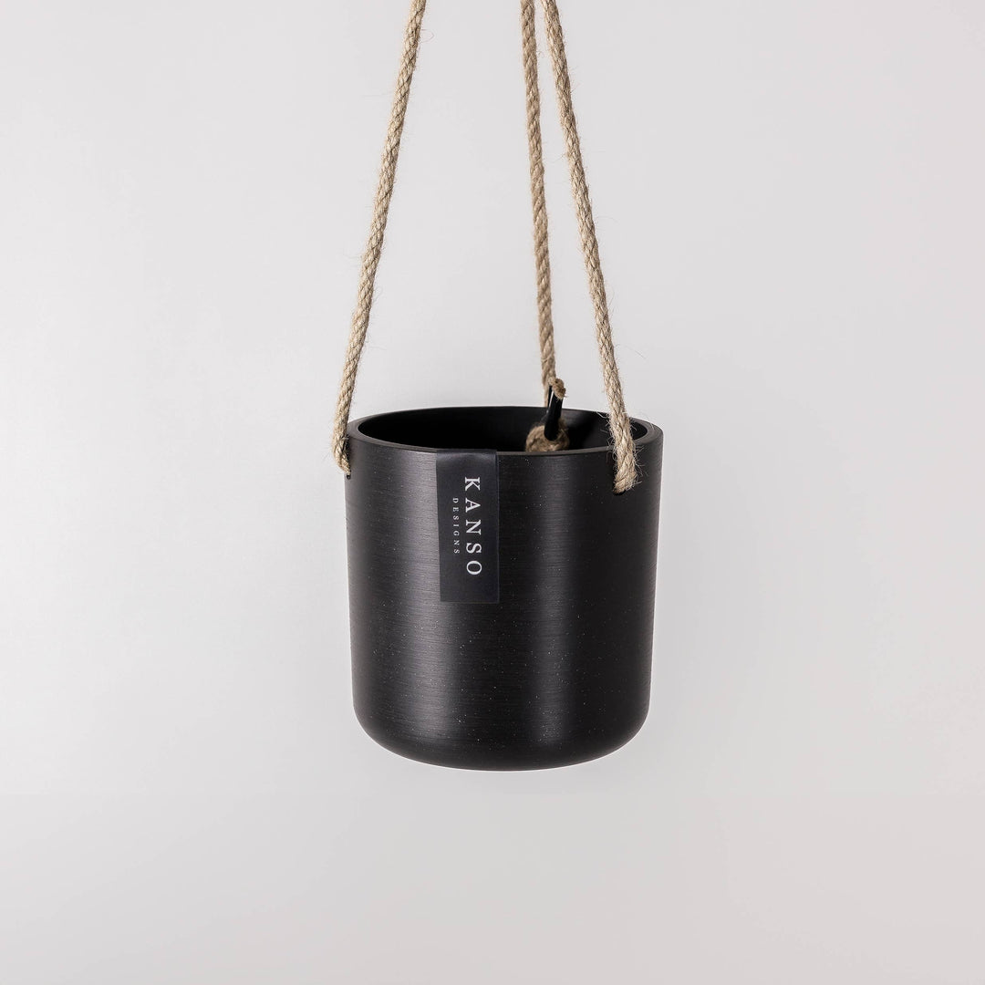 4" Signature Stone Hanging Planter Pot: Muted Coral