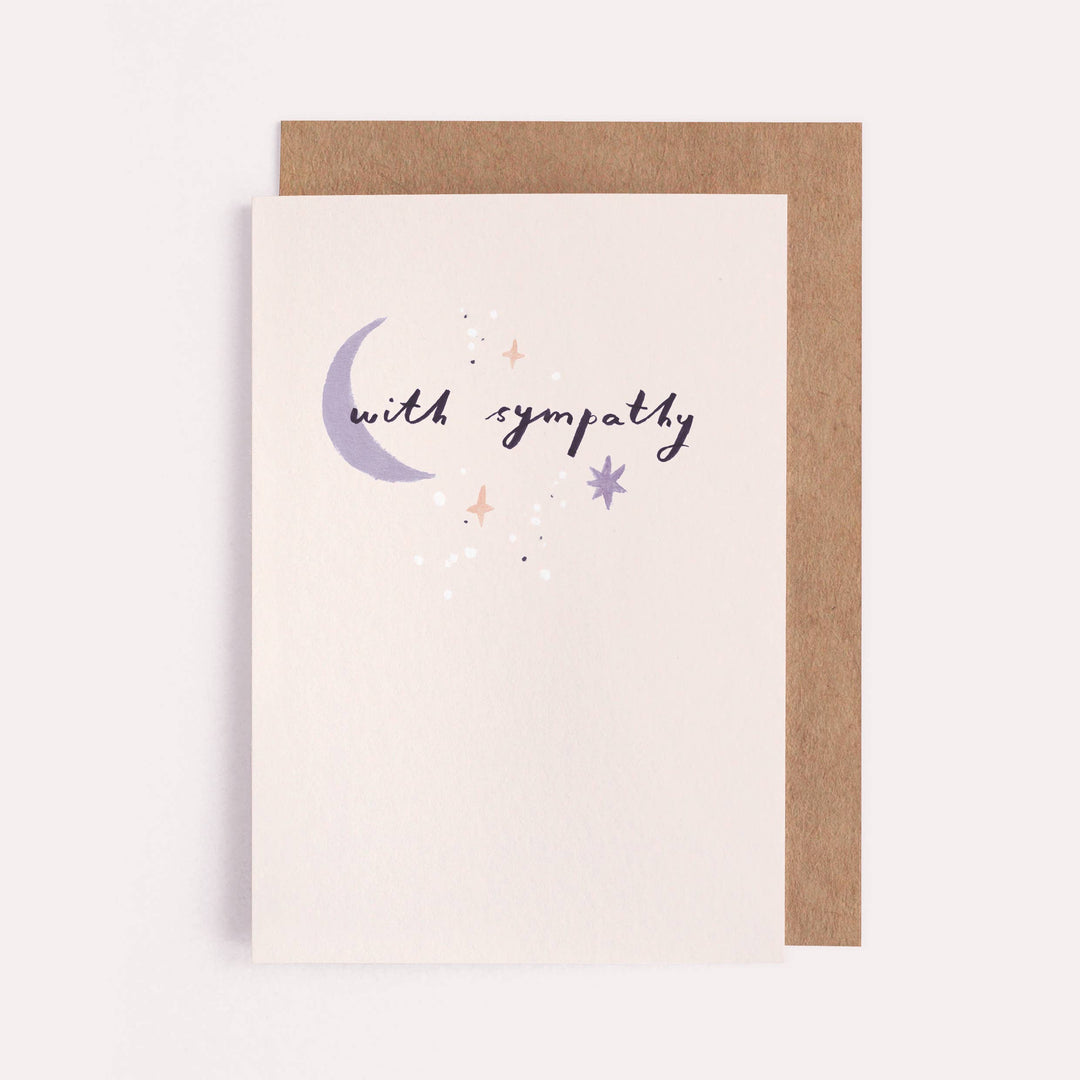 Moon Sympathy Card | Thinking of You Card | Condolences Card