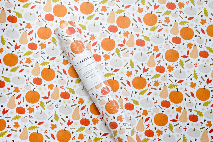 Pumpkin Pattern Wrapping Paper Continuous Roll