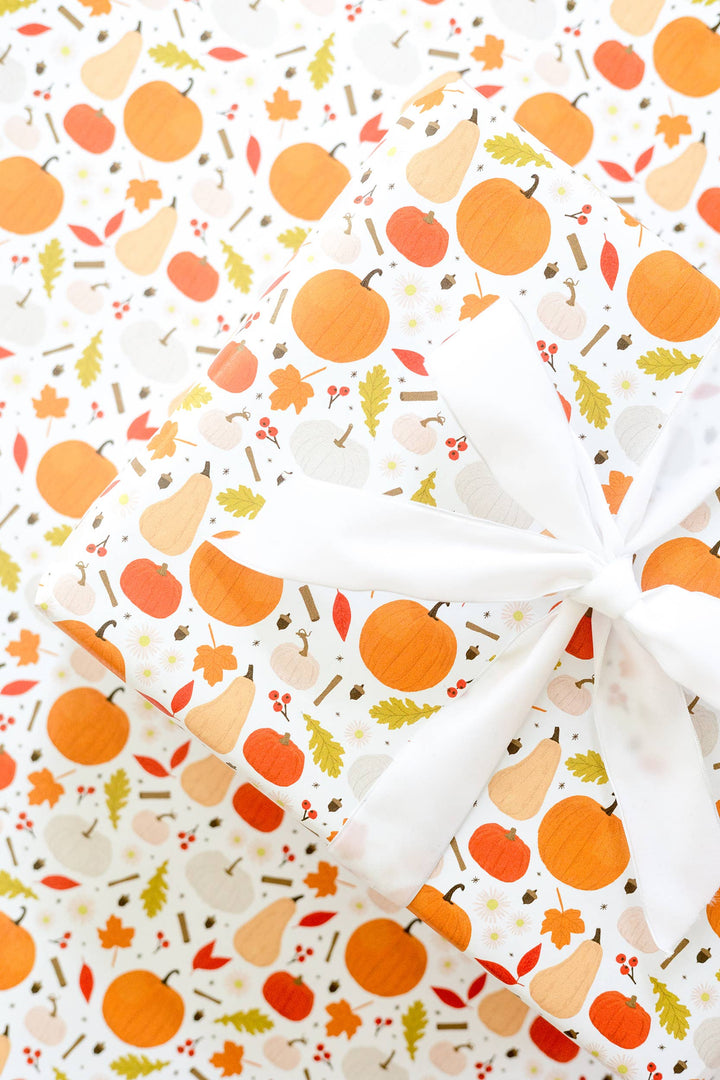 Pumpkin Pattern Wrapping Paper Continuous Roll