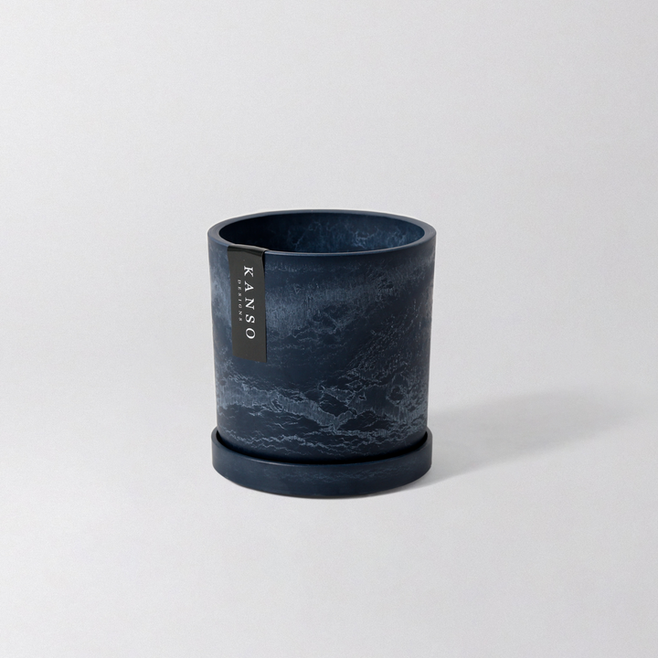 7" & 4" Signature Planters & Saucer | Earth Tones: Blue / 4" Only