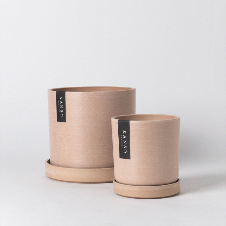 7" & 4" Signature Planters & Saucer | Earth Tones: Blue / 4" Only
