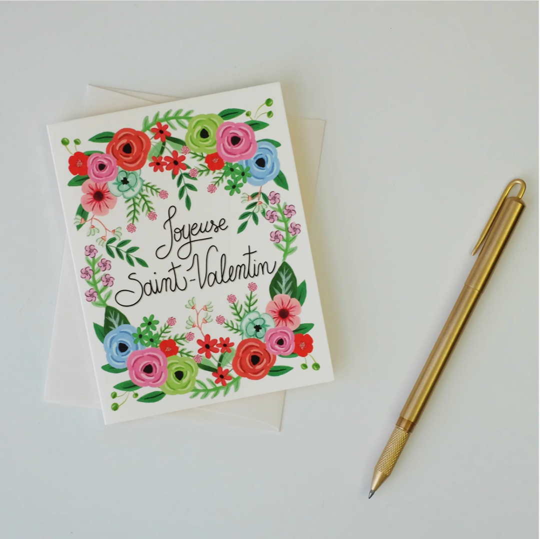 Joyeuse St-Valentin Floral Card