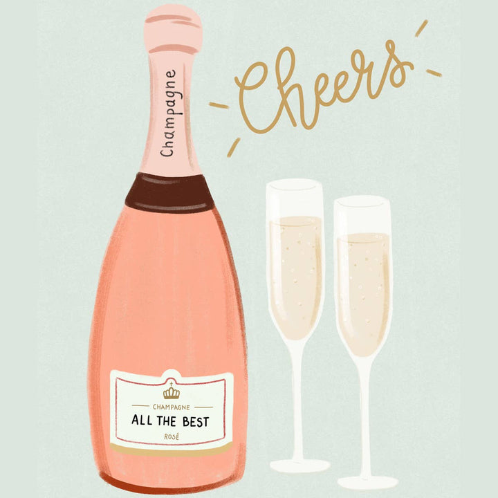 Cheers Champagne Congratulations Card