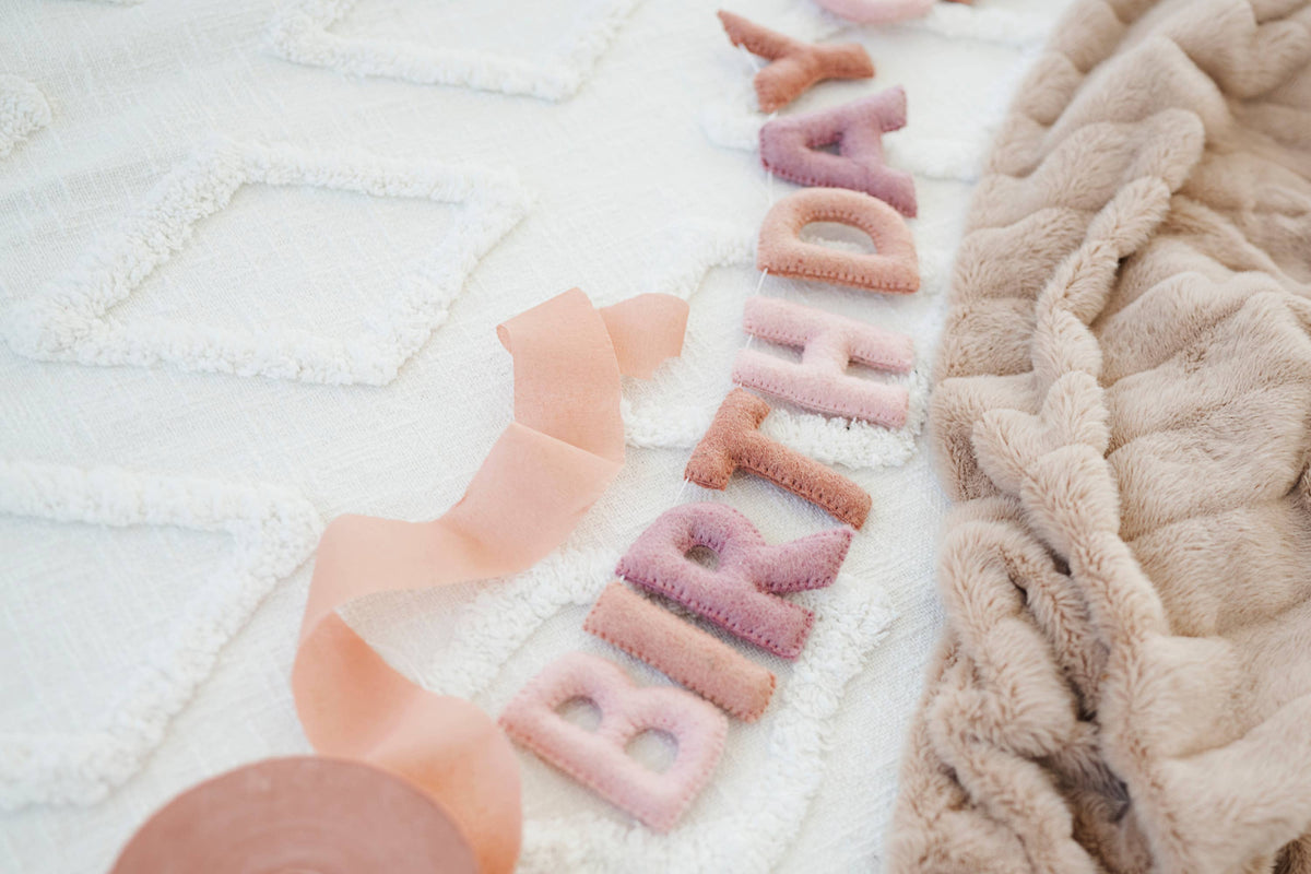 Birthday girl Felt Letter Garland - Regular Letter Size: Birthday Girl / 1 pack